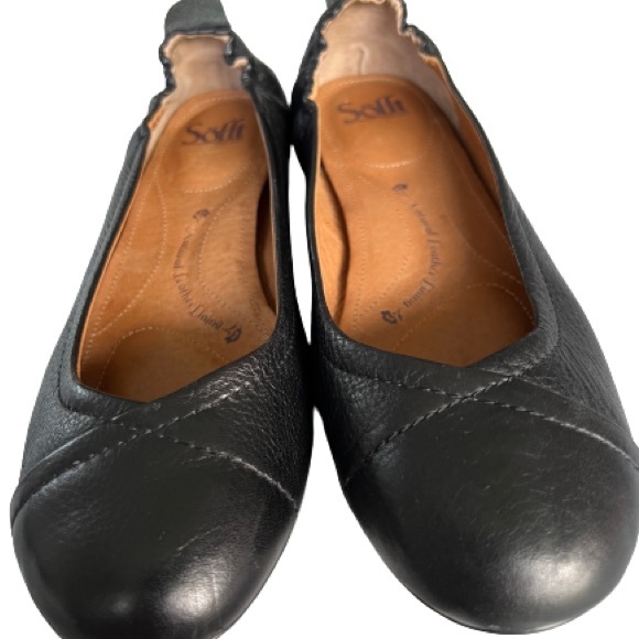 Sofft Women’s Sydney Ballet Black Leather Lining Flats - Picture 2 of 16